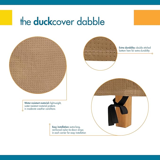 DUCKCOVERS Essential Water-Resistant 26 Inch Patio High Back Chair Cover, stackable chair covers for outdoor furniture